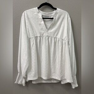 Elegant White Women's Top 2xl